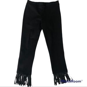 BB Dakota black cropped fringe pants